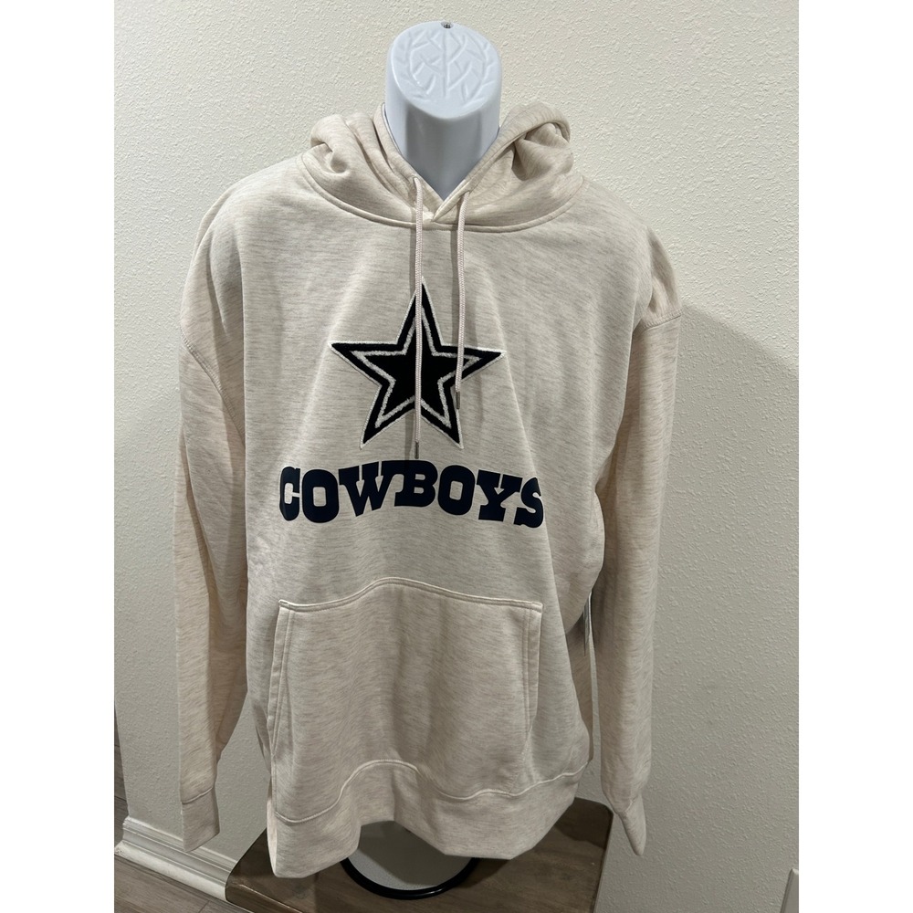 NFL Dallas Cowboys Ultra Game Mens Hoodie XXL Cream Star Long Sleeve Pullover